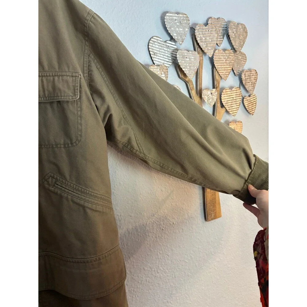 Northeast outfitters chore barn jacket coat khaki tan removable liner S